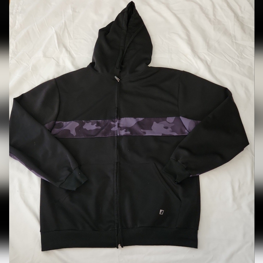 Cougar mens size large black camo athletic jacket #SS1
